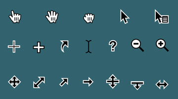 Ai Cursors Pointers And Arrow Icons Macのカーソルのグラフィック素材 Mblog